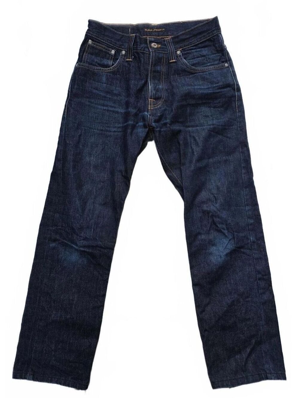 Nudie Jeans Average Joe Rigid Denim Straight Leg Jeans 29x27 Boyfriend Unisex